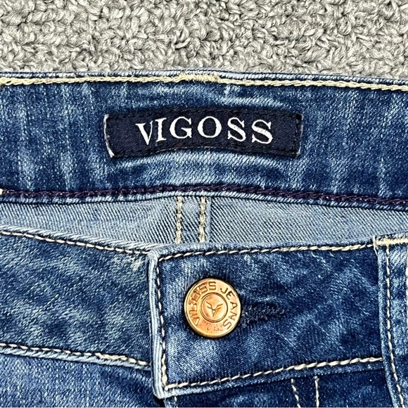 Vigoss Marley Super Skinny Distressed Blue Denim Jeans Womens Size 29 Stretch - Picture 5 of 12